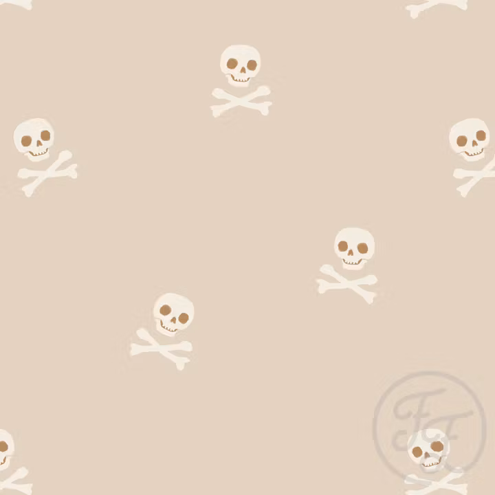 OD- Skull and bones beige big