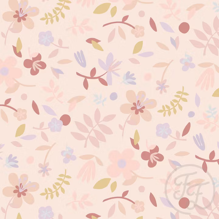 OD- Collage flower peach small