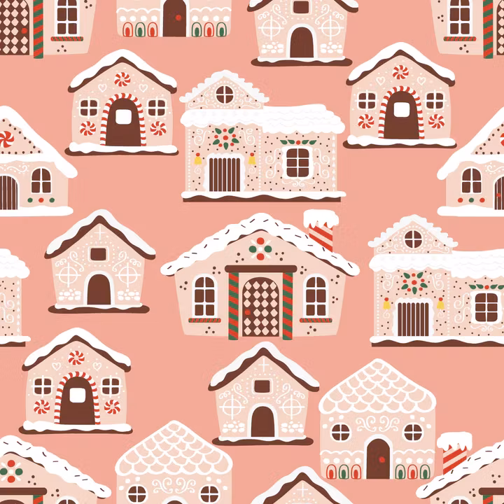 OD- Gingerbreadhouse in peachy pink