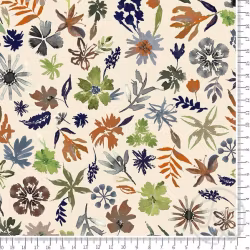 OD- Watercolor polycromatic floral in cream color