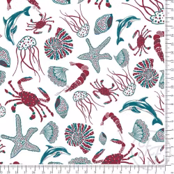 OD- Creative creatures in crimzon and teel blue