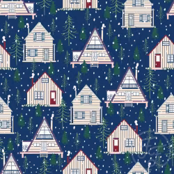 OD- Winter village in nile blue