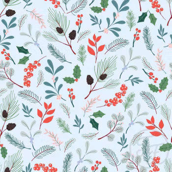 OD- Winter  foliage in patterns blue