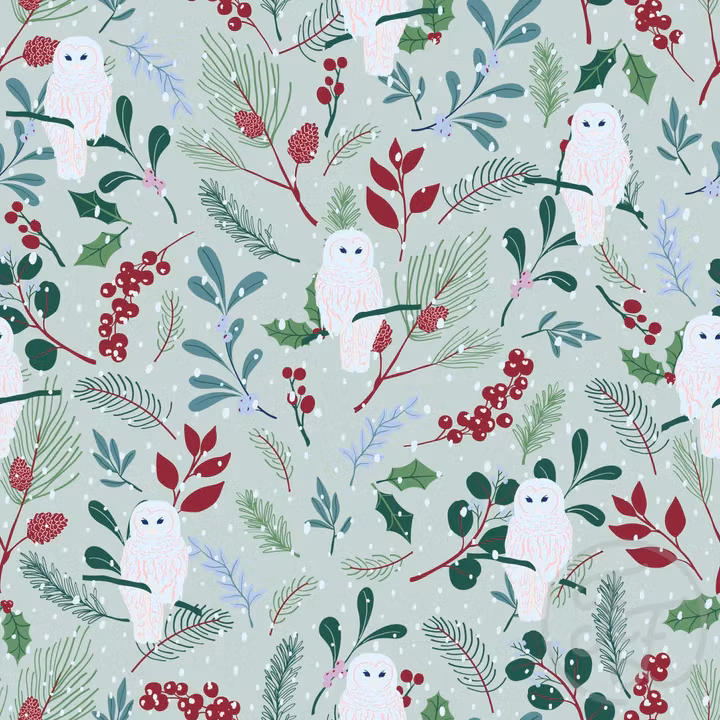 OD- Winter foilage & snow owl in sea mist