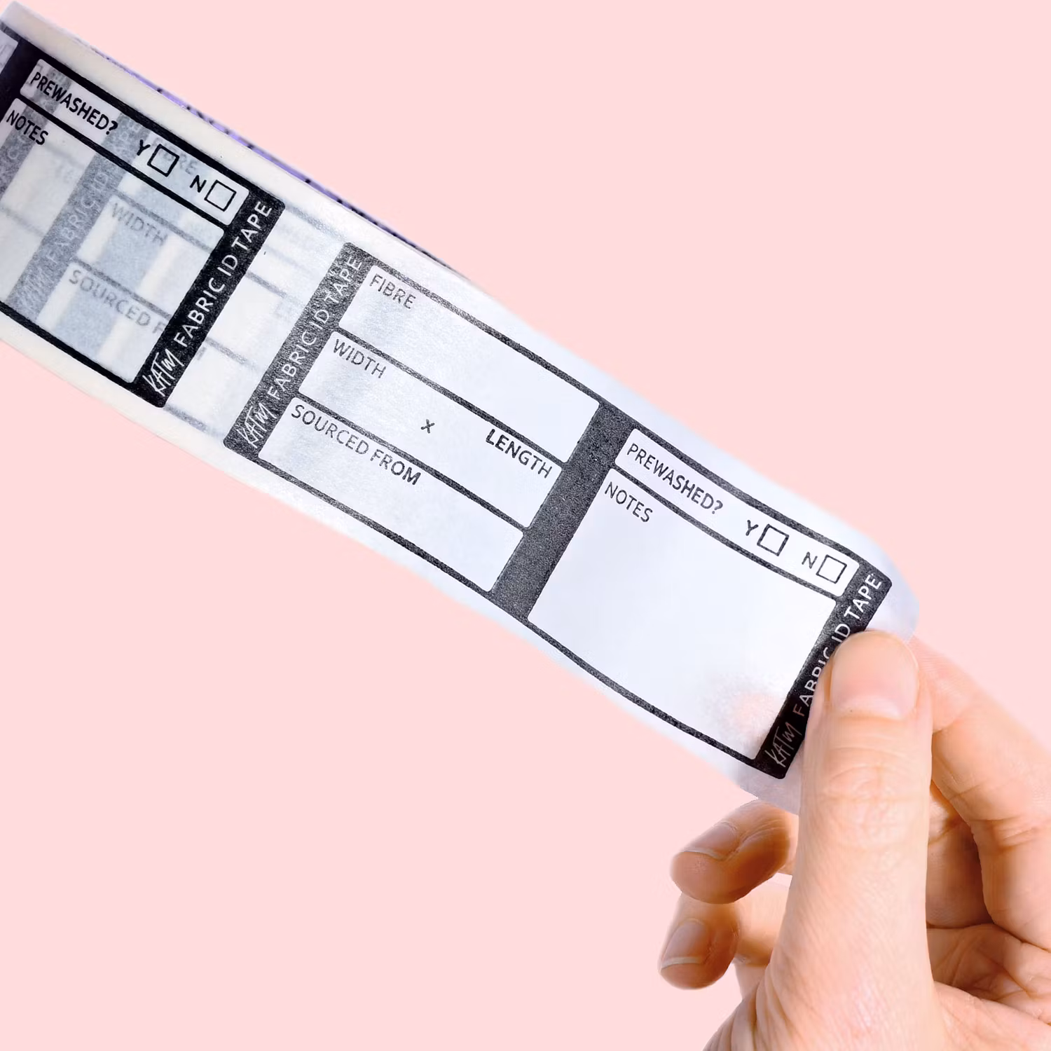 KATM fabric ID tape, markering for stoff