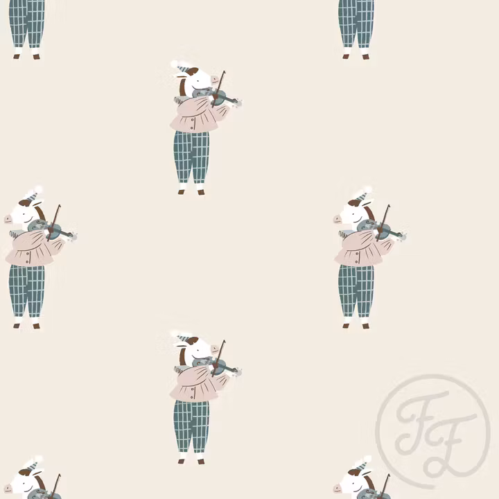 OD- Donkey with violin blue