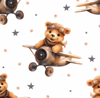 Ribbjersey søte bamser i fly