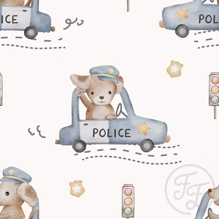 OD- Police dog off white