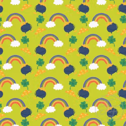 OD- St Patrick Day Pot of Gold Rainbow in Pear