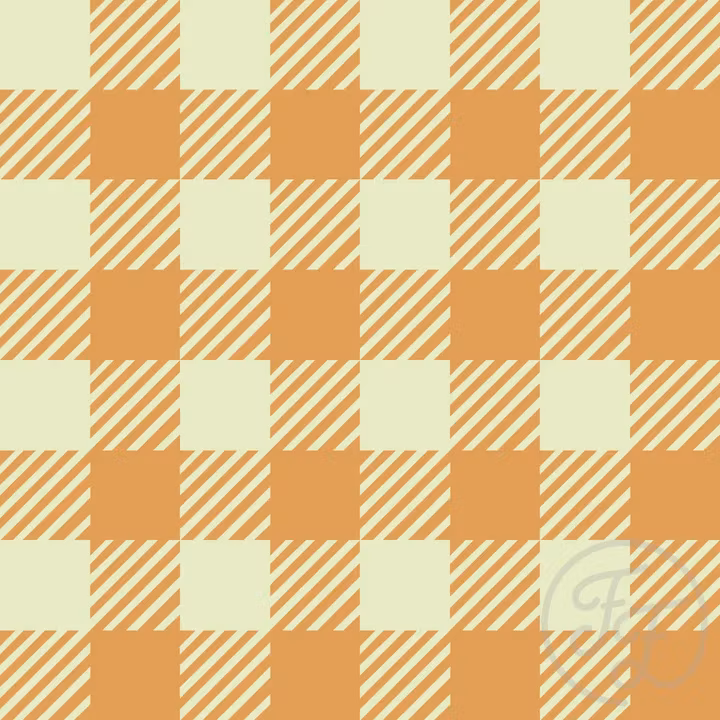 OD- Gingham stripes in Sand Brown