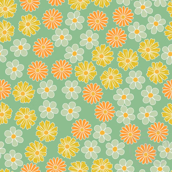 OD- Flowers in Light Moss Green