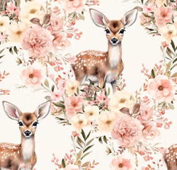 Hjort i blomstereng jersey