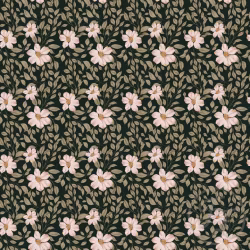 OD- Peach Flowers Small Dark Green