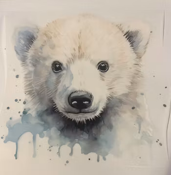 Strykemerke isbjørnbaby