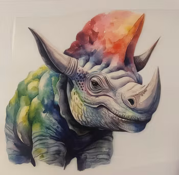 Strykemerke fargerik dinosaurus medium