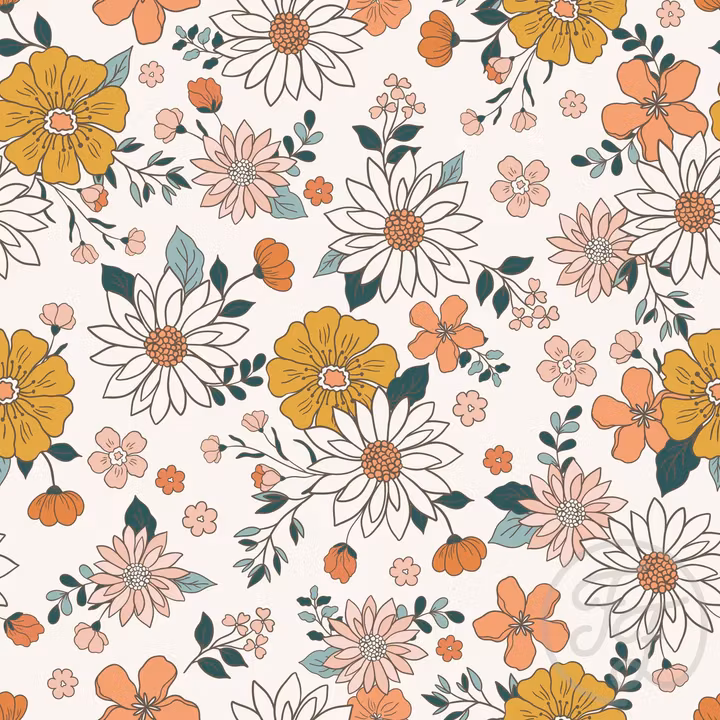 OD- Groovy Retro Flowers