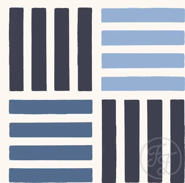 OD- Marine Striped Check Navy Ancient Blue