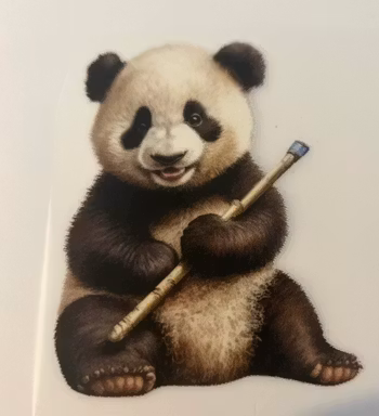 Strykemerke panda med pinne