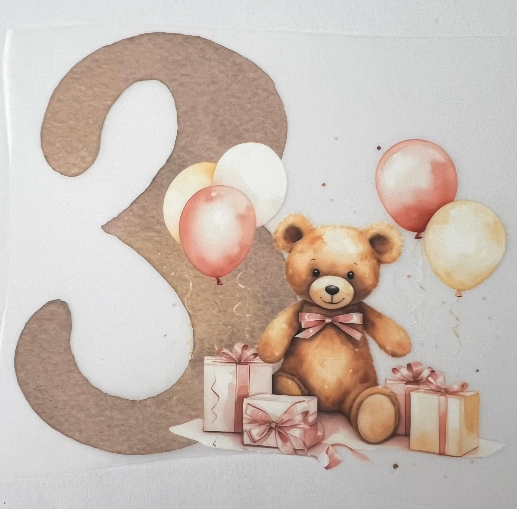 SM bamse med ballonger 3 år