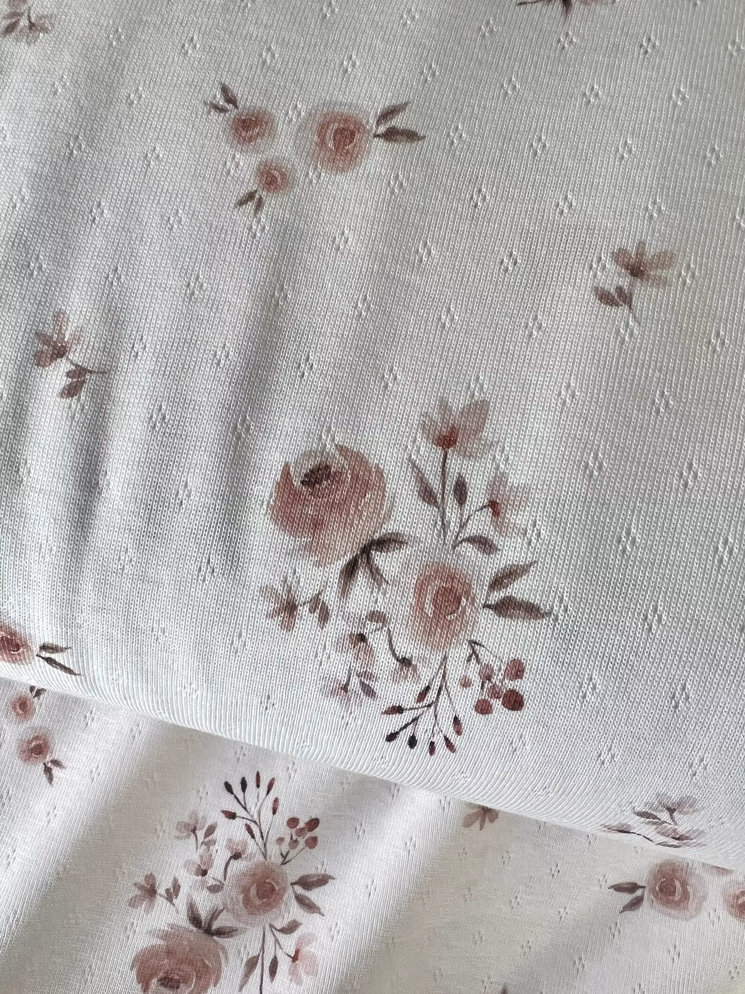 Rose frieda offwhite pointelle