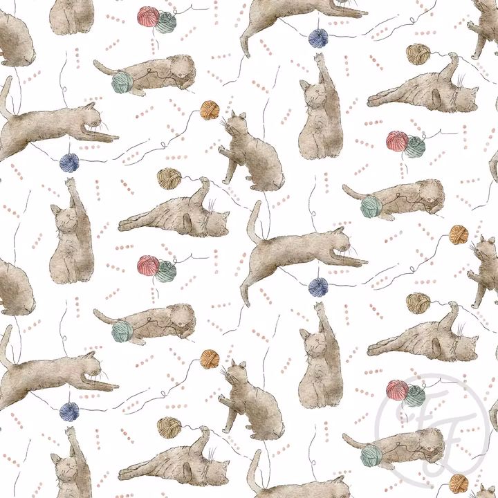 OD- Cats Playing with Yarn