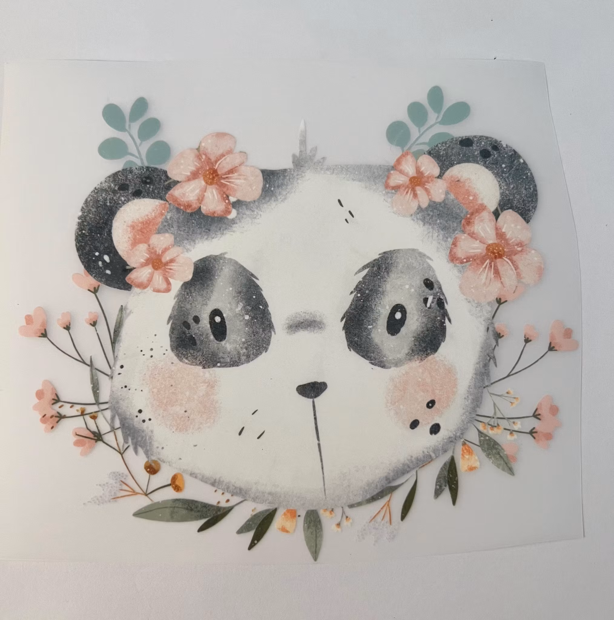 SM panda med blomster liten