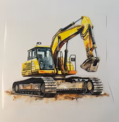 SM gul gravemaskin stor