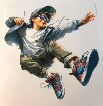 SM tøff hoppende gutt stor