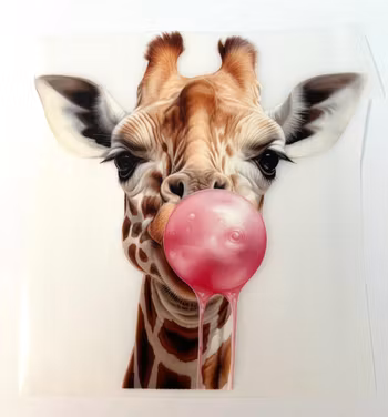 SM giraff med rosa slimy tyggis