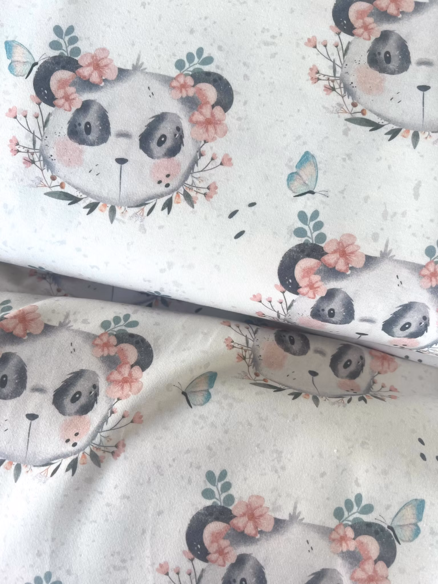 SM panda med blomster liten