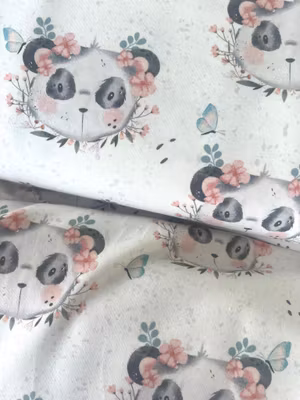 SM panda med blomster liten