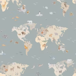 OD- Animals Map Sea Green