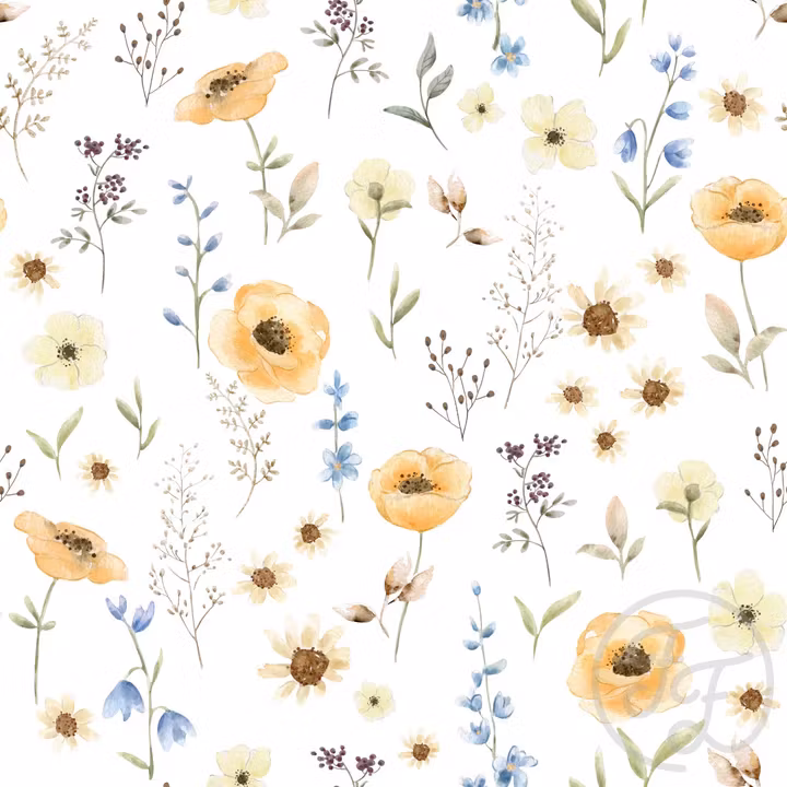 OD- Floral Sandy White