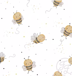 Bees white dots ribbjersey
