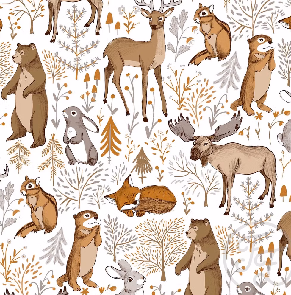 Canvas cute forest