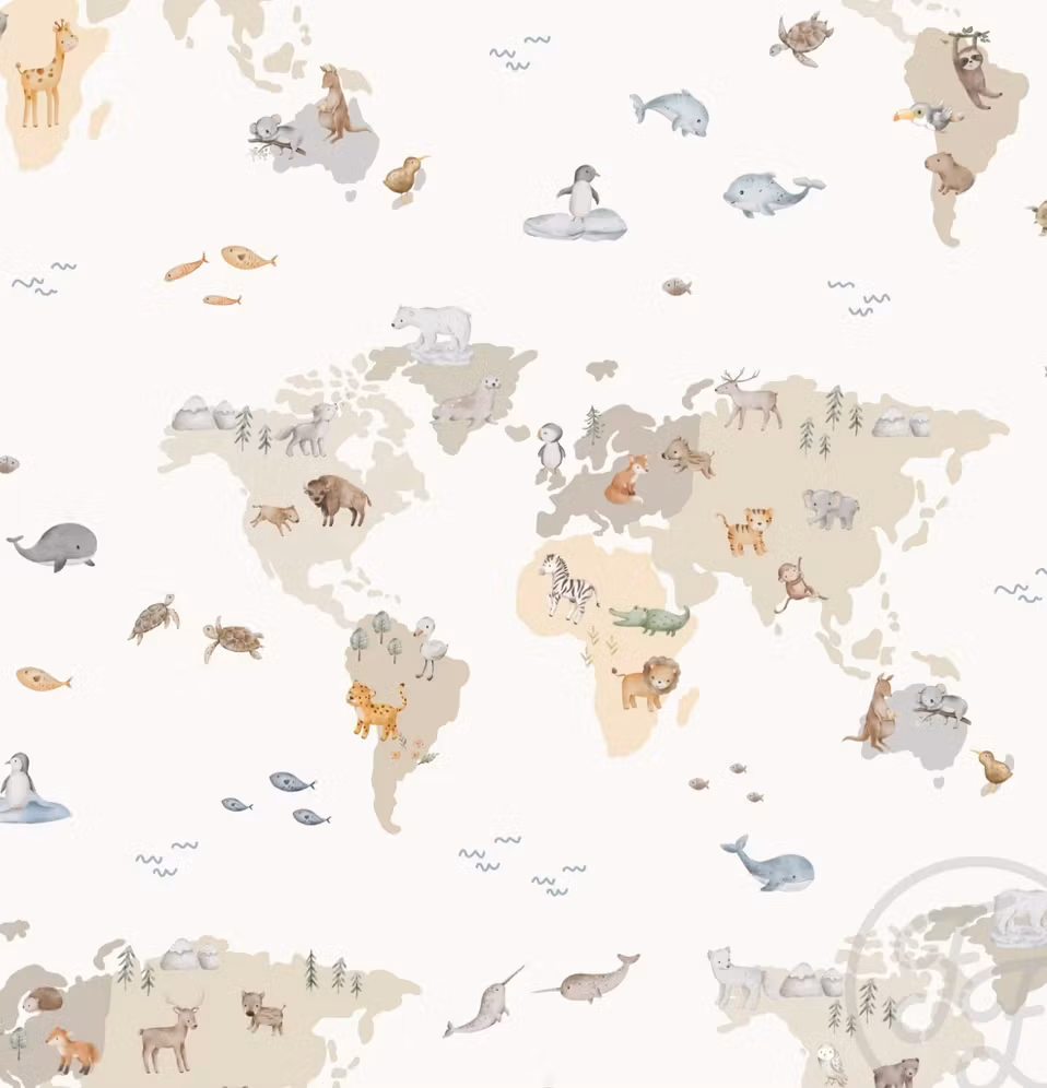 Animals map ribbjersey