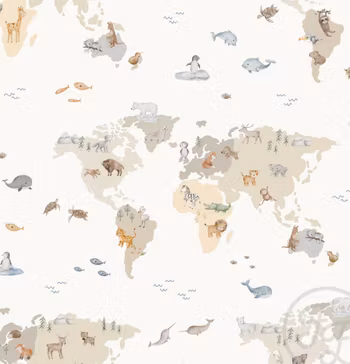 Animals map ribbjersey