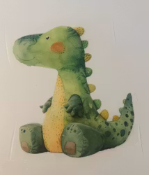 Grønn dino kosedyr DTF