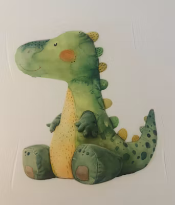 Grønn dino kosedyr DTF