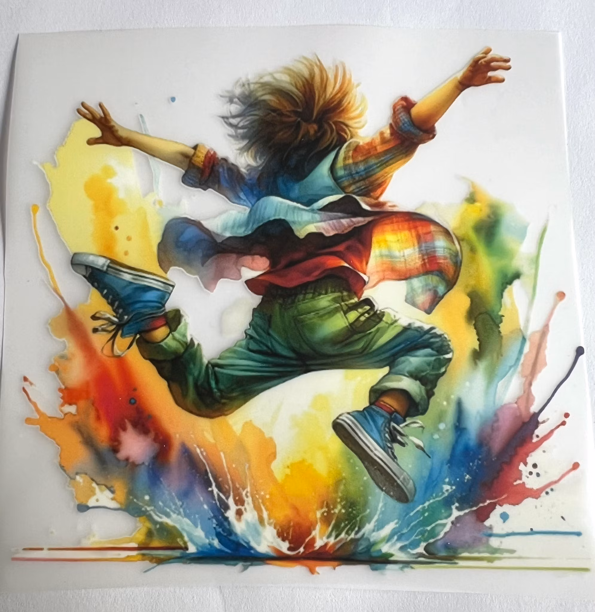 Glad fargerik gutt DTF