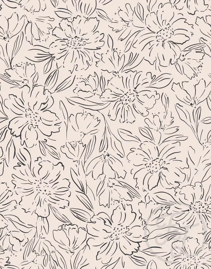 OD- Fallen Blooms Outline Bone Tan