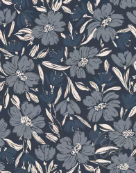 OD- Fallen Blooms Navy Aluminium Blue