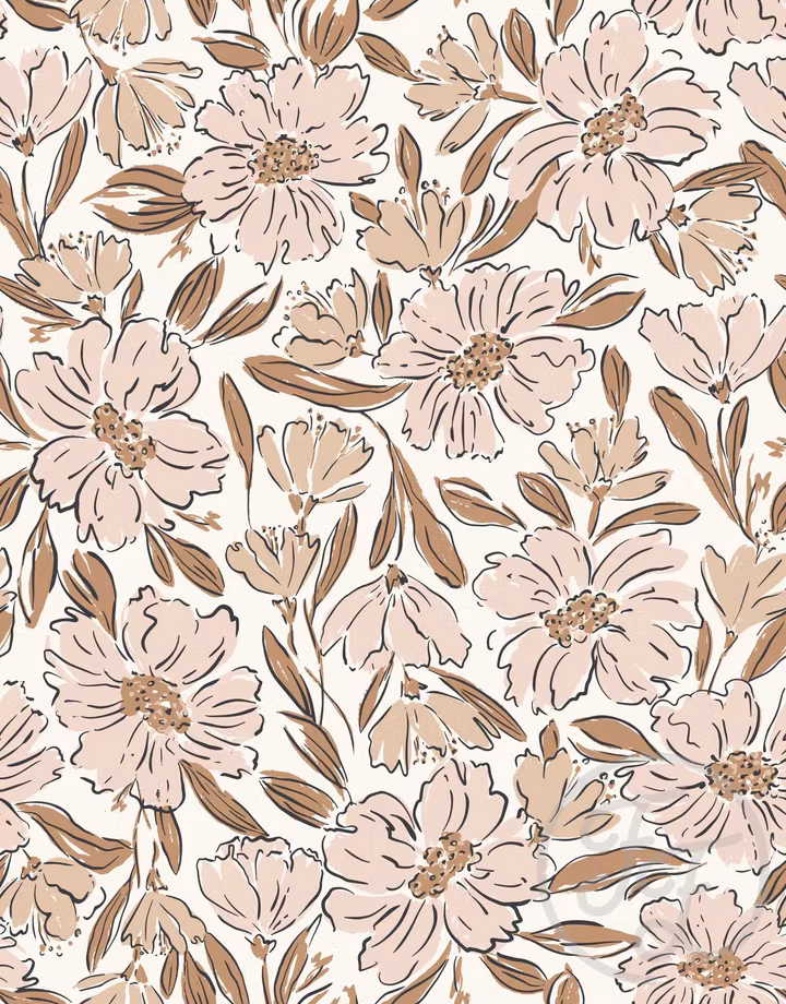 OD- Fallen Blooms Peach Pink Tan