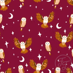 OD- Owls in Wine Red