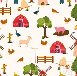 Rustic farmhouse in white ribbjersey