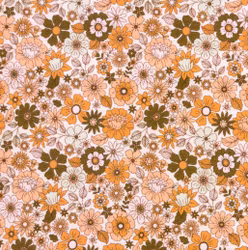 Bohemiske blomster fersken jersey