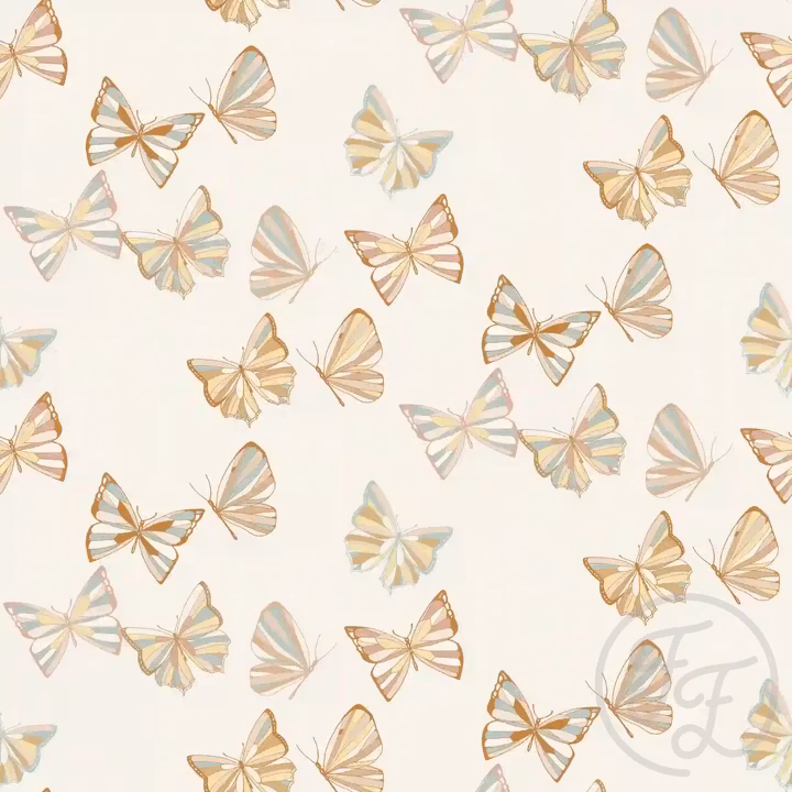 OD- Turquoise Hazel Retro Butterflies