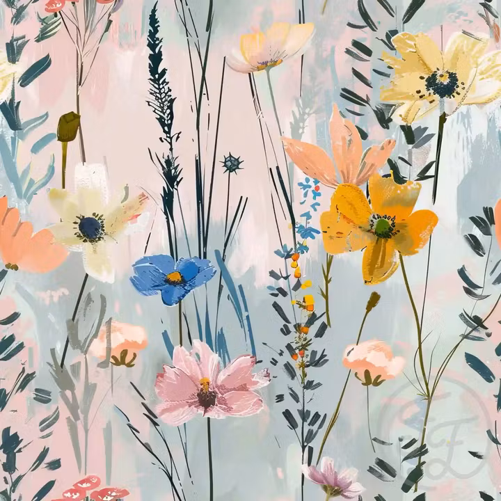 OD- Artful Blossom Pink Blue