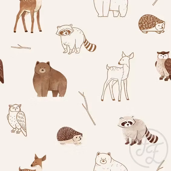 OD- Woodland Animals Tan