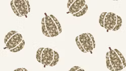 OD- Floral Pumpkins Brown Large